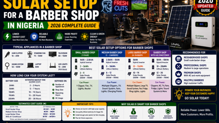 Best Solar Setup for a Barber Shop in Nigeria