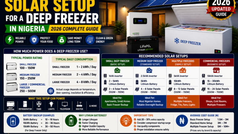 Best Solar Setup for a Deep Freezer in Nigeria