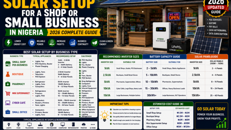 Best Solar Setup for a Shop or Small Business in Nigeria