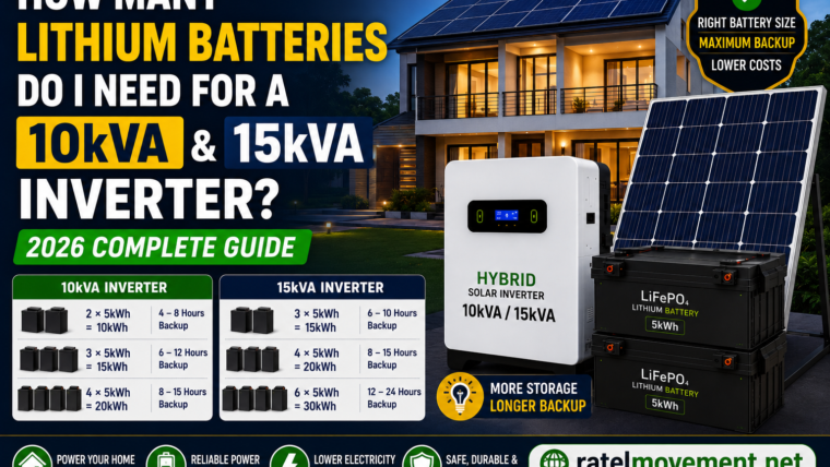 How Many Lithium Batteries Do I Need for a 10kVA and 15kVA Inverter?