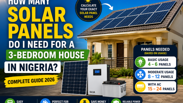 How Many Solar Panels Do I Need for a 3-Bedroom House in Nigeria? (2026 Complete Guide)