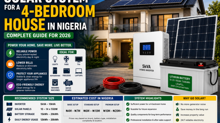 Solar System for a 4-Bedroom House in Nigeria: Complete Guide for 2026